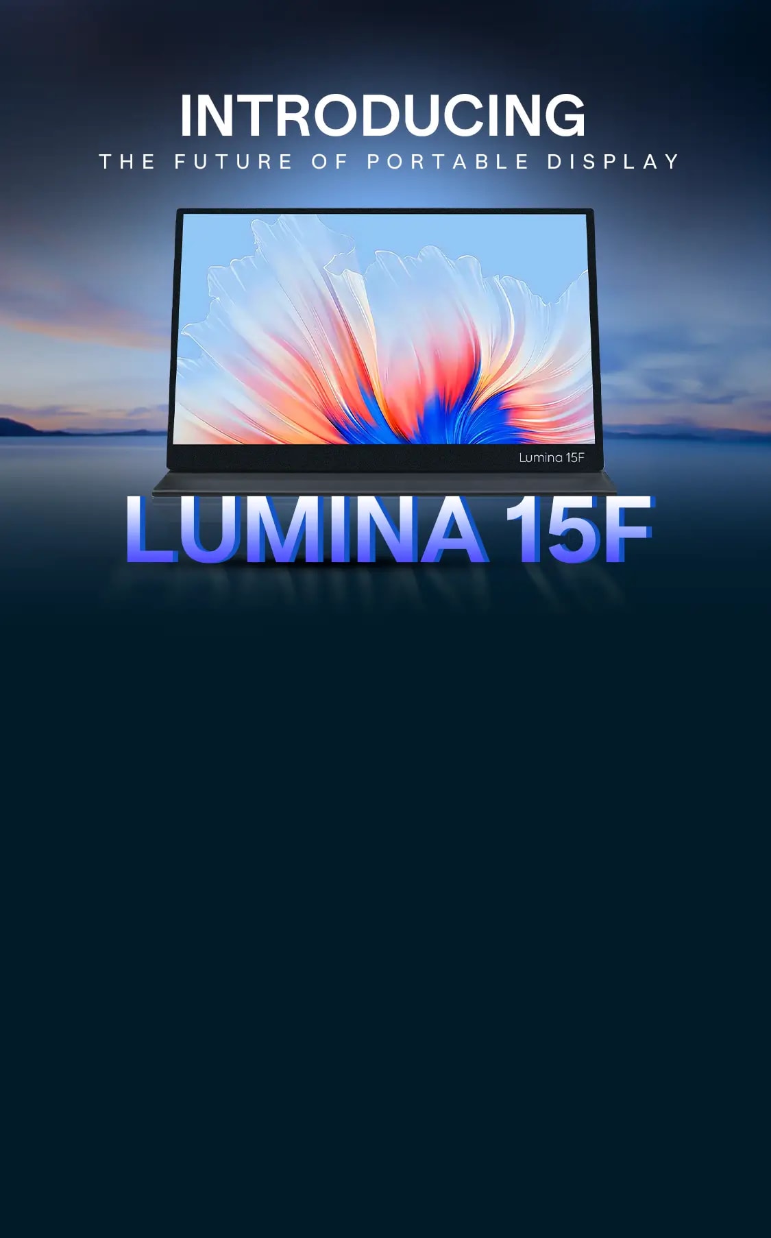 Qbits Lumina 15F Bangladesh portable monitor mobile launch banner